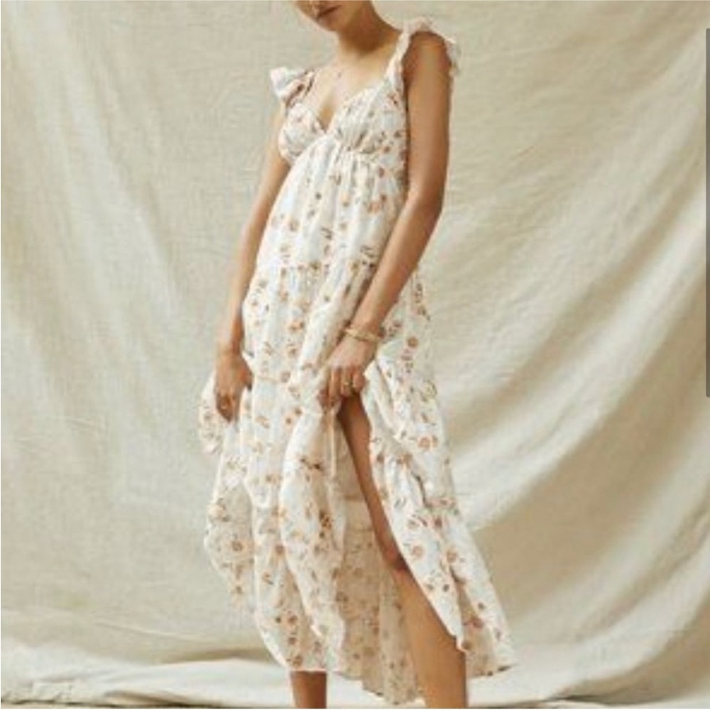 Anthropologie Rosie’s, Ruffled Tiered Midi Dress